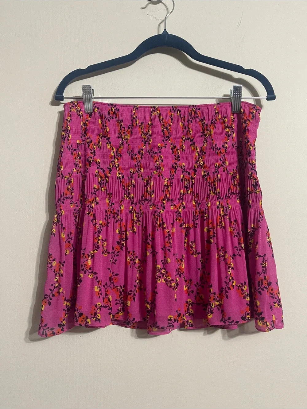 Diane Von Furstenberg DVF Tayte Chiffon Pink Floral Flowy Mini Skirt
